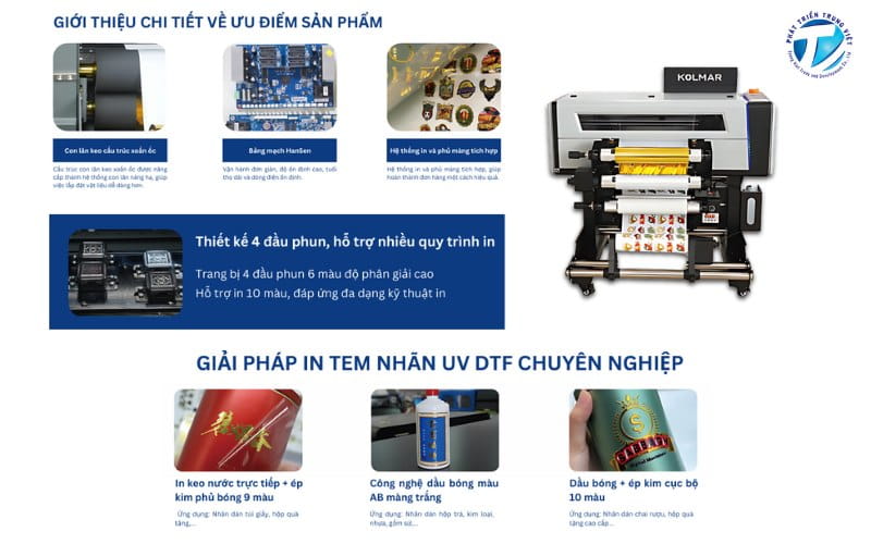 Thông tin chi tiết về máy UV DTF Kolmar mã KM-420FZ4